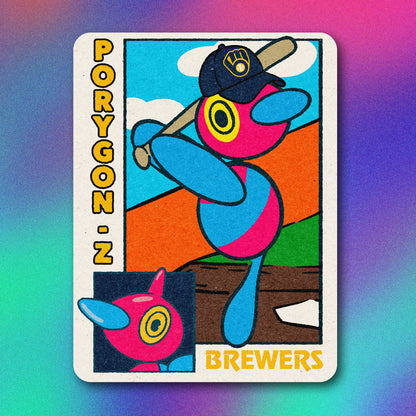 Porygon-z MLB Baseball Card Vinyl Sticker