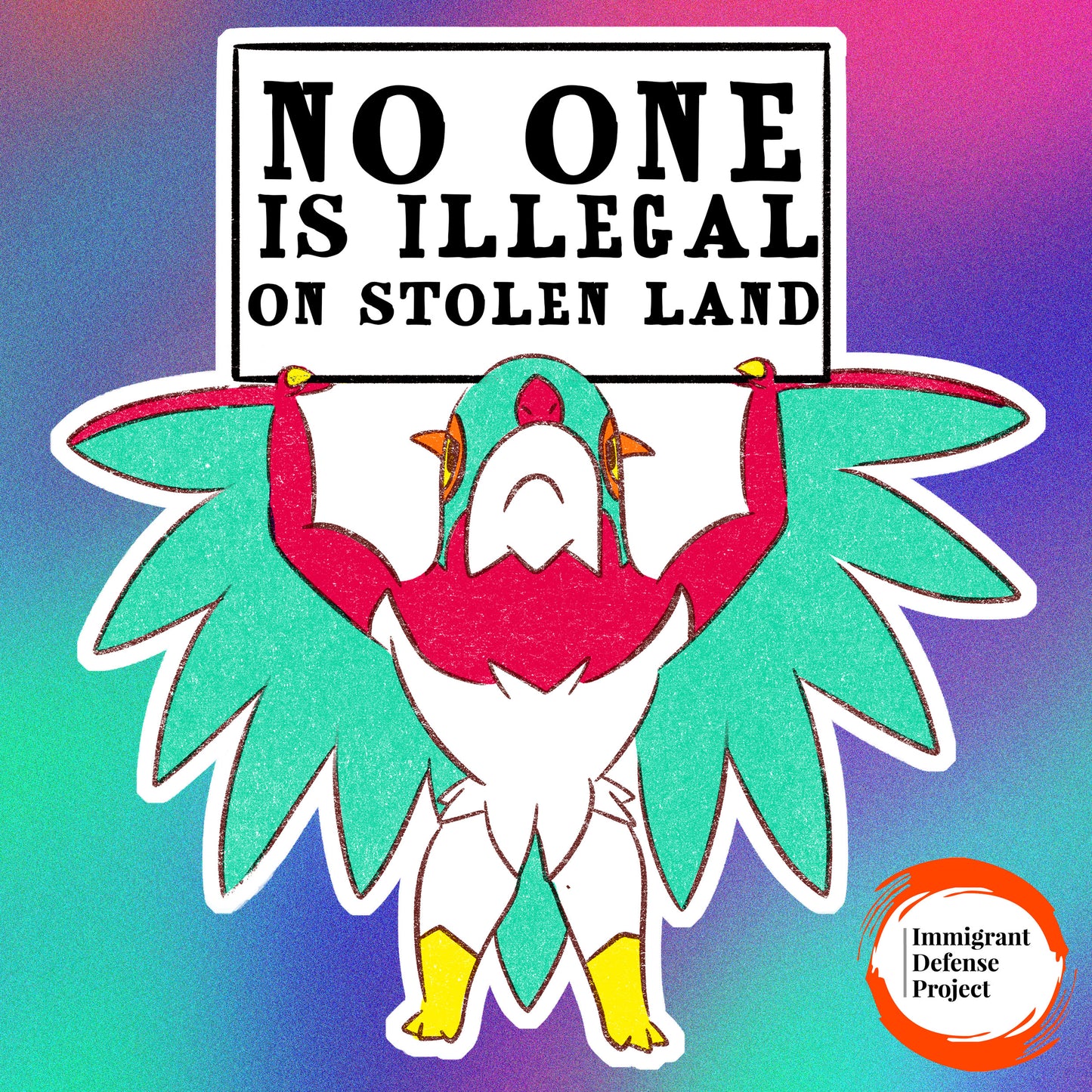 F ICE Hawlucha Vinyl Sticker