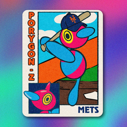 Porygon-z MLB Baseball Card Vinyl Sticker