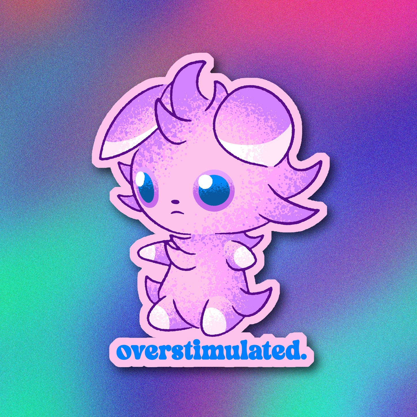Shiny Espurr Overstimulated Vinyl Sticker