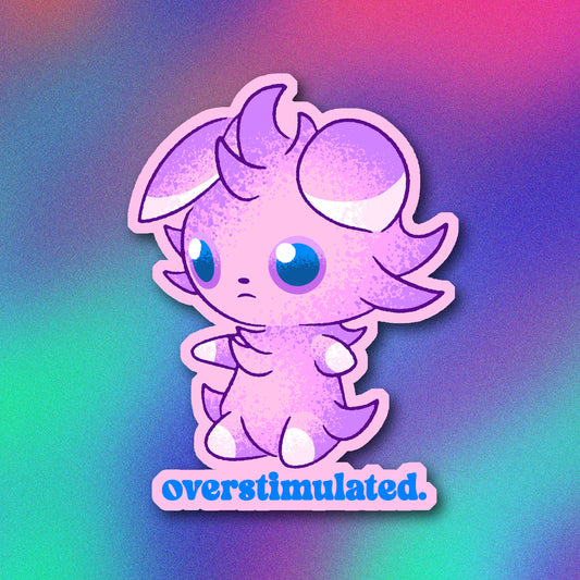 Shiny Espurr Overstimulated Vinyl Sticker