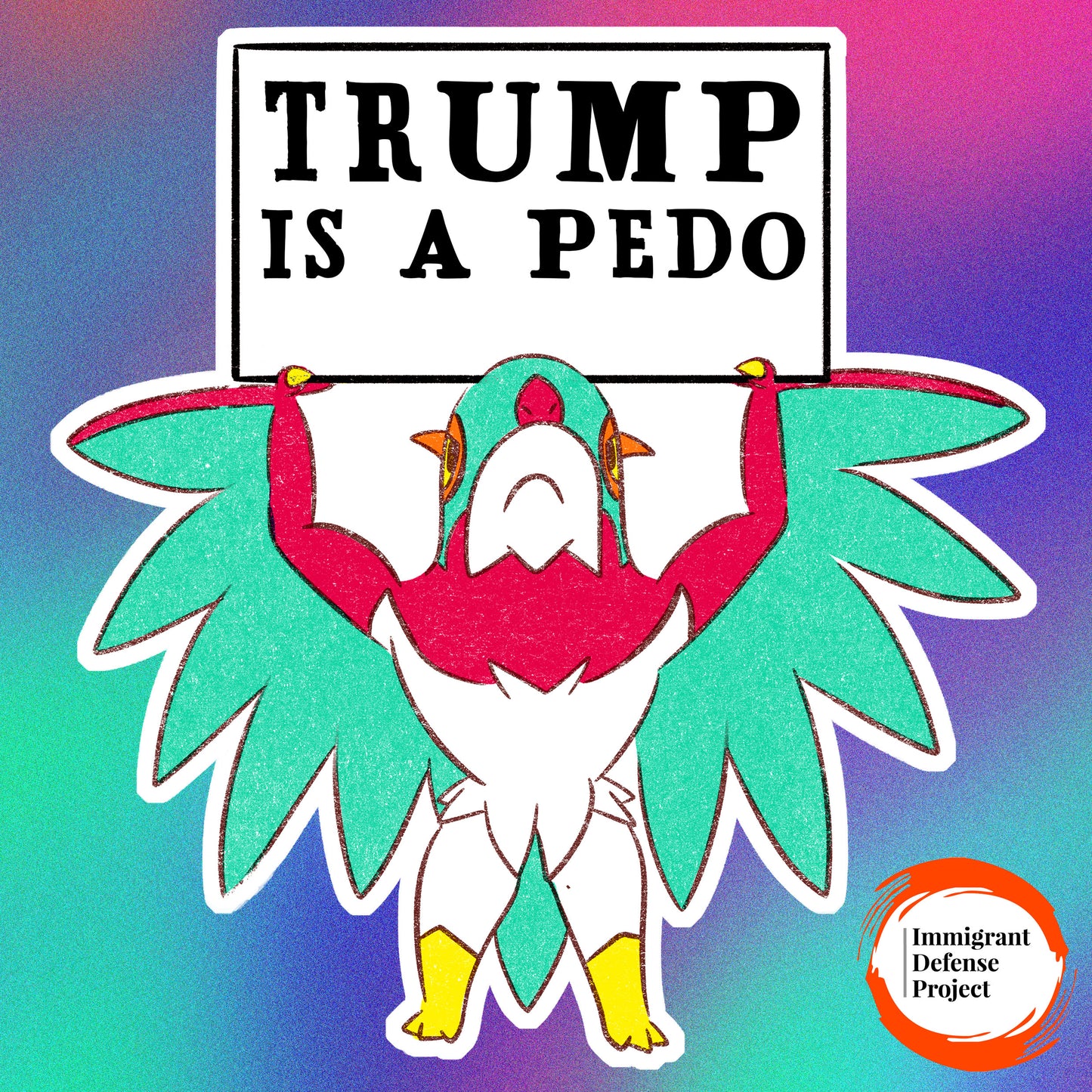 F ICE Hawlucha Vinyl Sticker