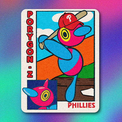 Porygon-z MLB Baseball Card Vinyl Sticker