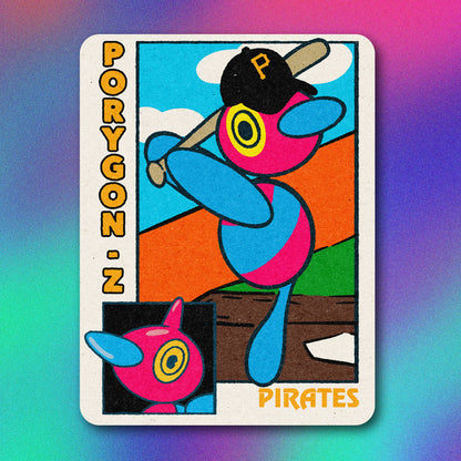 Porygon-z MLB Baseball Card Vinyl Sticker