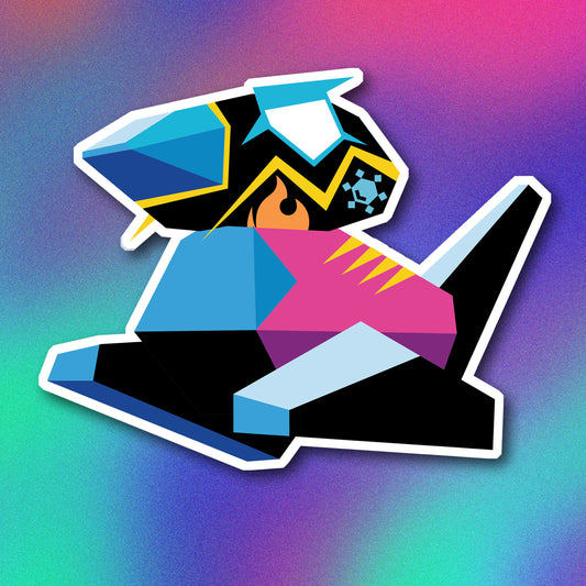Wrestler Porygon Vinyl Sticker