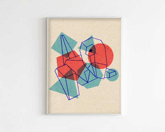 Porygon Shapes Art Print