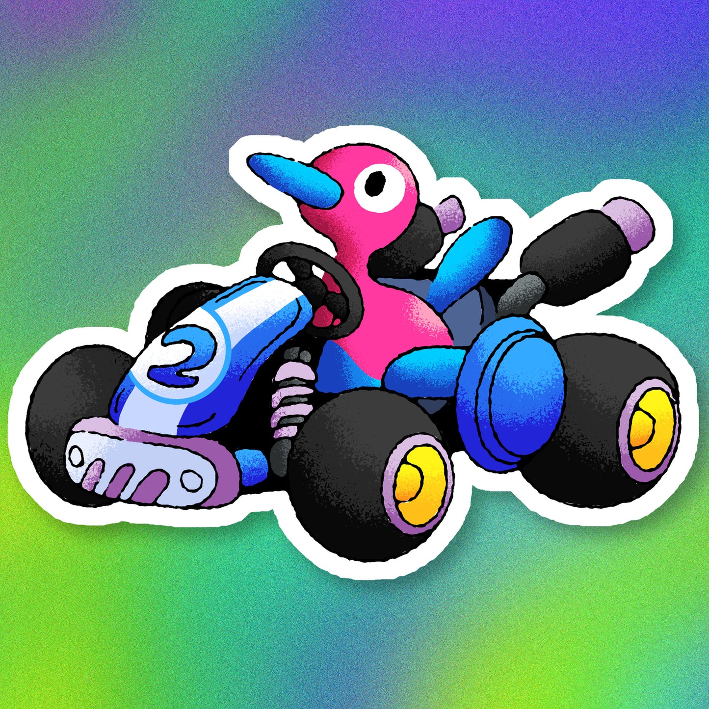 Porygon2 Kart Vinyl Sticker