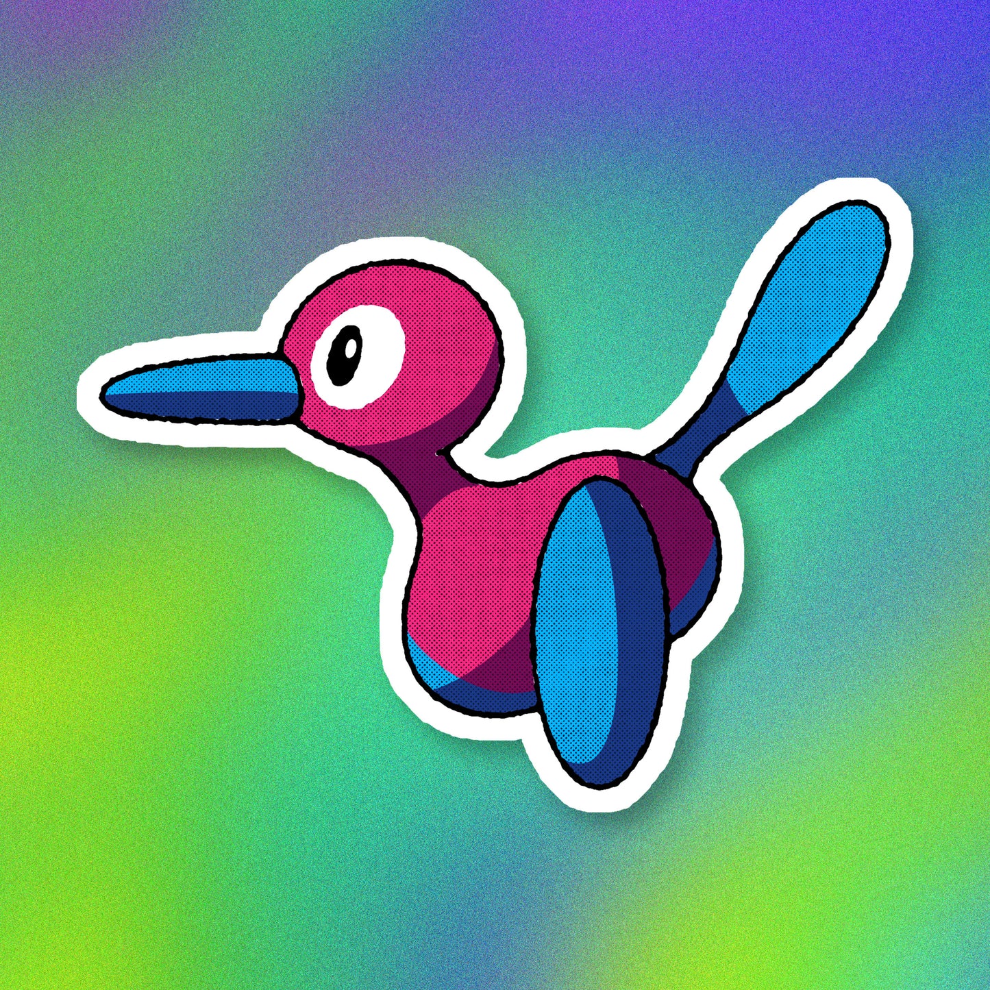 Porygon2 Bye Vinyl Sticker