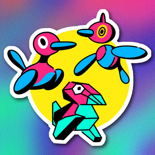 Porygons Vinyl Sticker