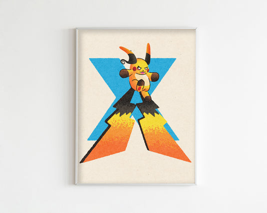 Mega Raichu X Art Print