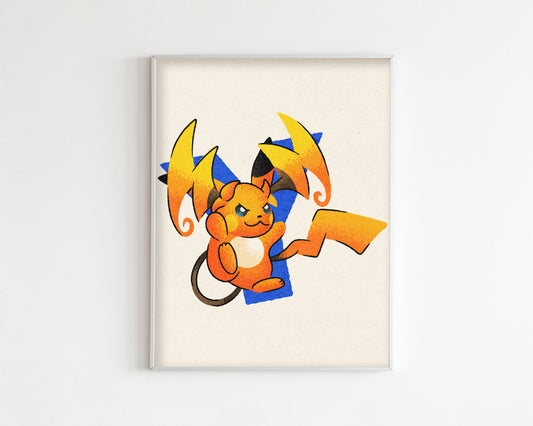 Mega Raichu Y Art Print