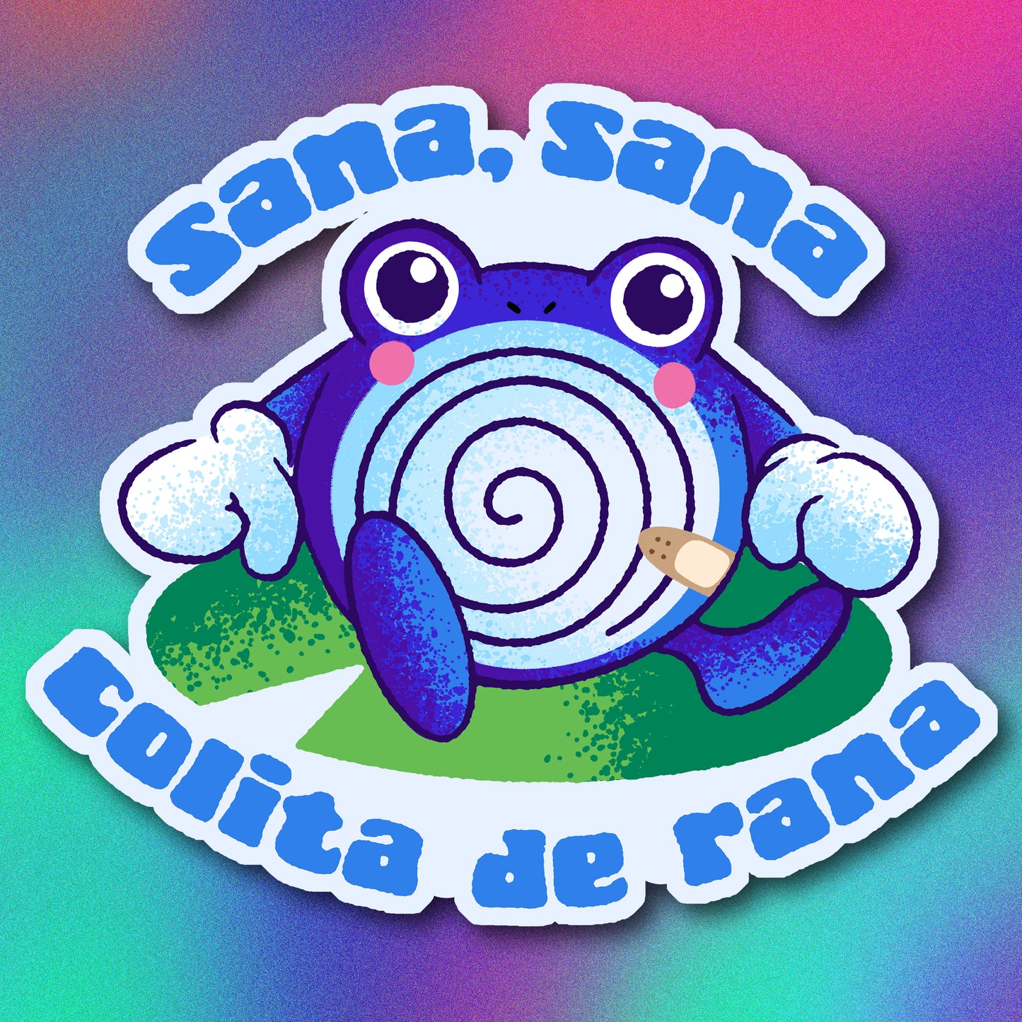 Poliwhirl Sana Sana Colita de Rana Vinyl Sticker
