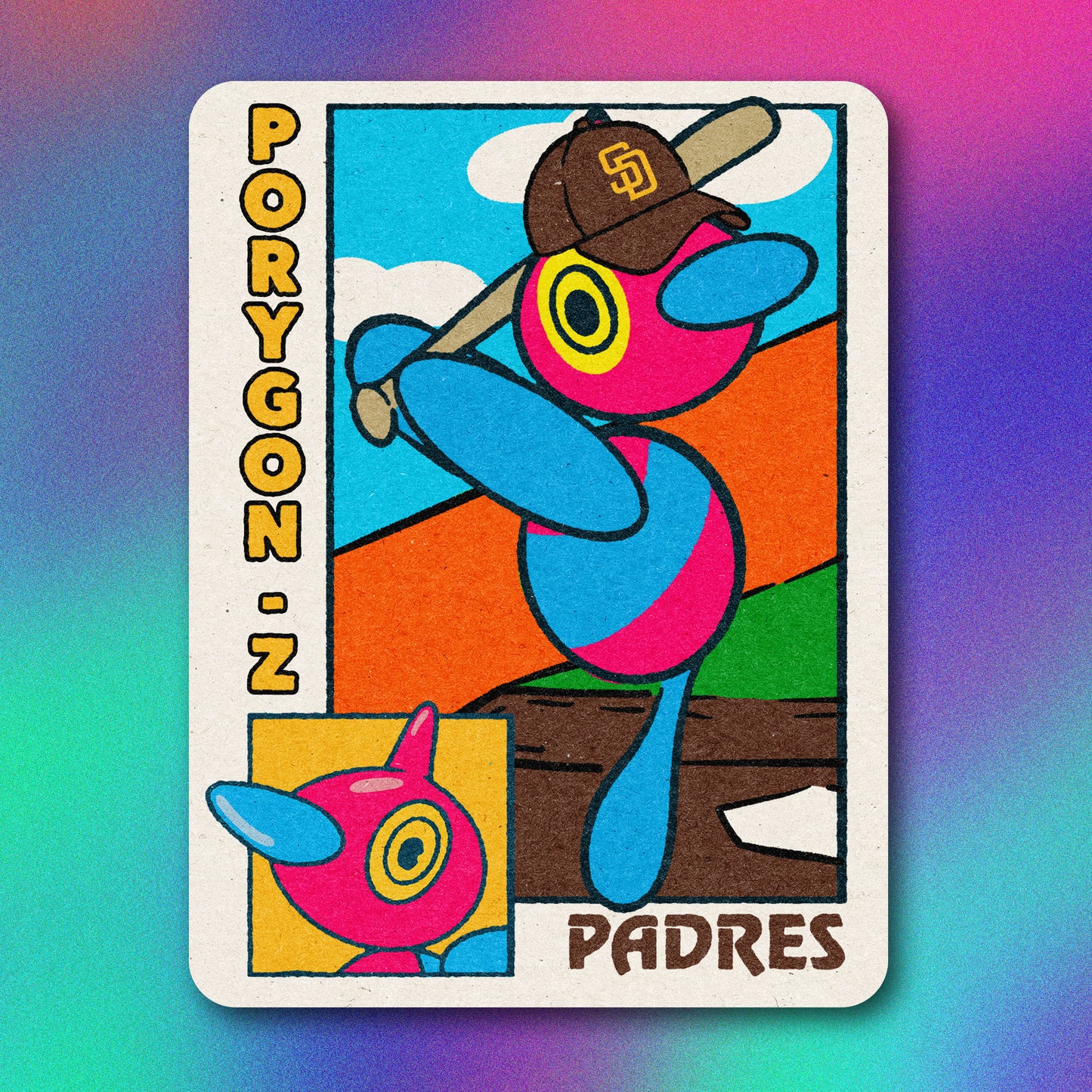 Porygon-z MLB Baseball Card Vinyl Sticker