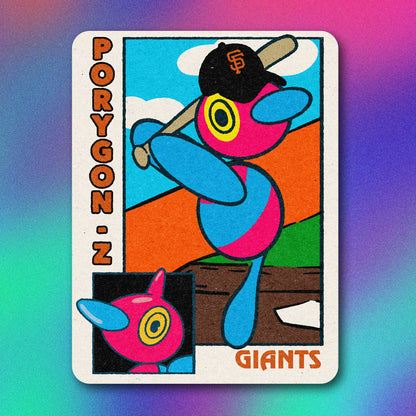 Porygon-z MLB Baseball Card Vinyl Sticker