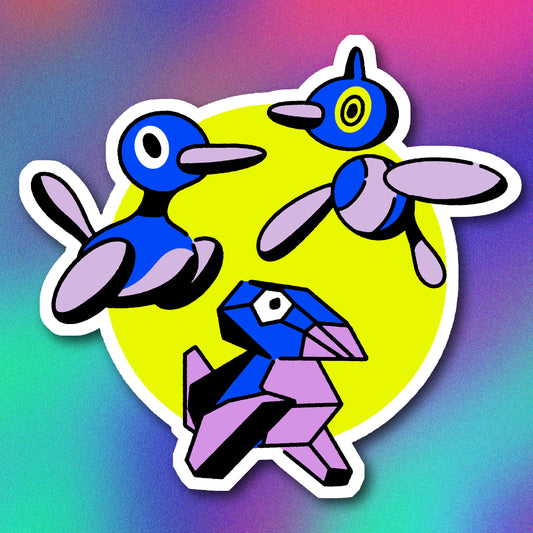 Shiny Porygons Vinyl Sticker