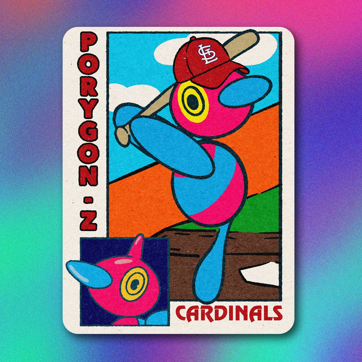 Porygon-z MLB Baseball Card Vinyl Sticker