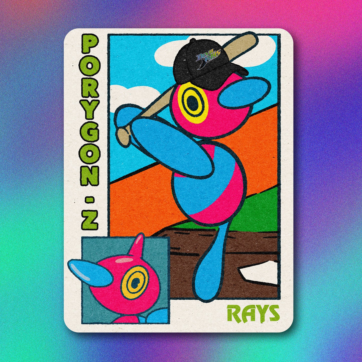 Porygon-z MLB Baseball Card Vinyl Sticker