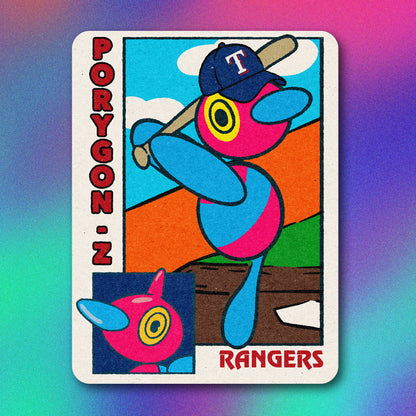 Porygon-z MLB Baseball Card Vinyl Sticker