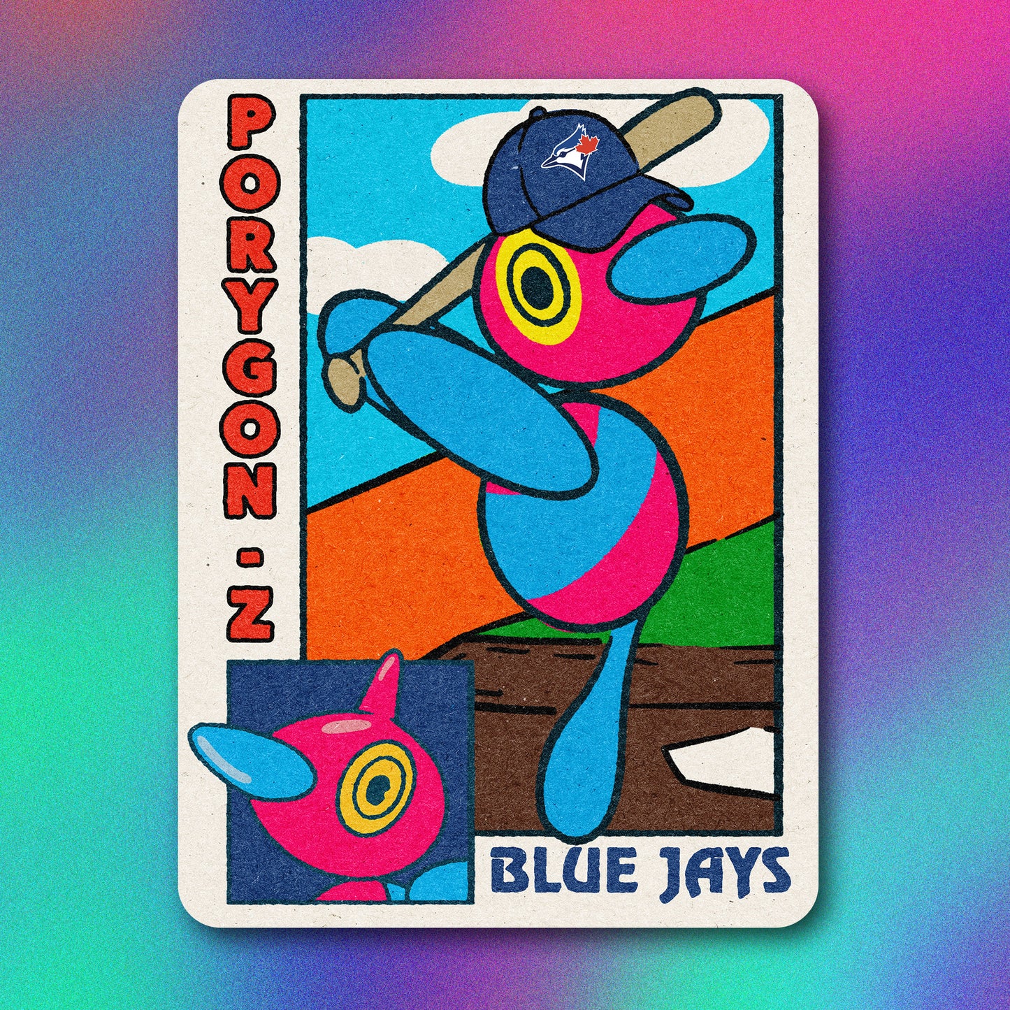 Porygon-z MLB Baseball Card Vinyl Sticker