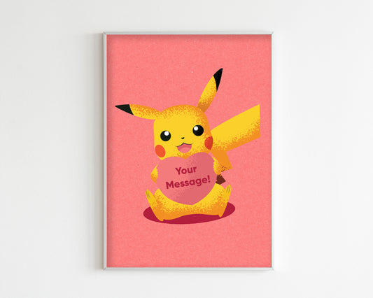 Custom Valentine's Day Electric Mouse Art Print