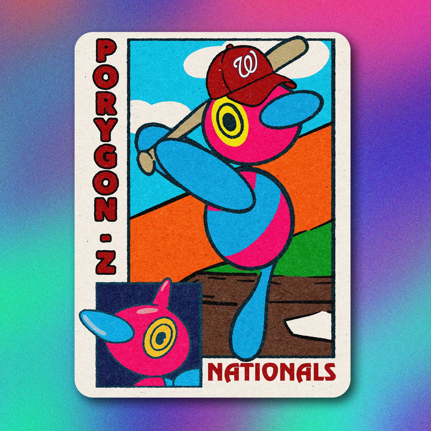 Porygon-z MLB Baseball Card Vinyl Sticker