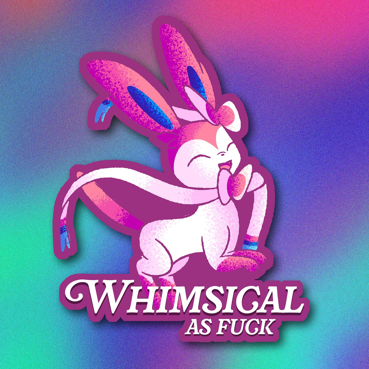 Sylveon Whimsical af Vinyl Sticker