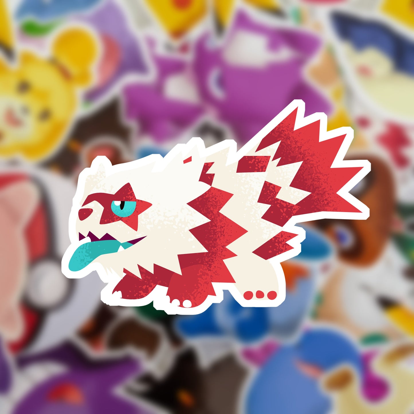 Shiny Zigzagoon Vinyl Sticker