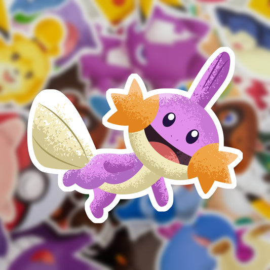 Shiny Mudkip Fish Vinyl Sticker