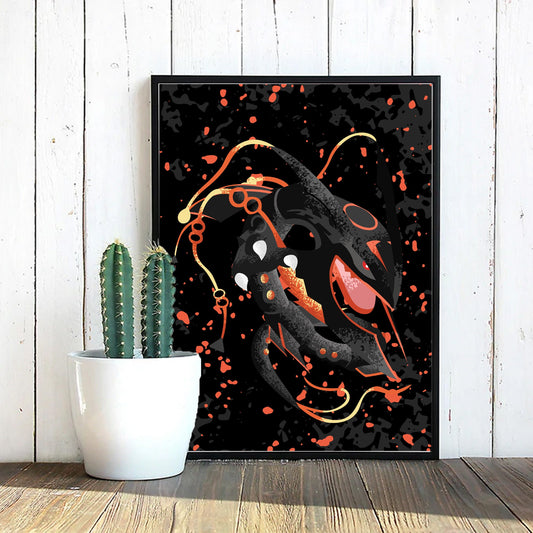 Shiny Mega Rayquaza Dragon Print