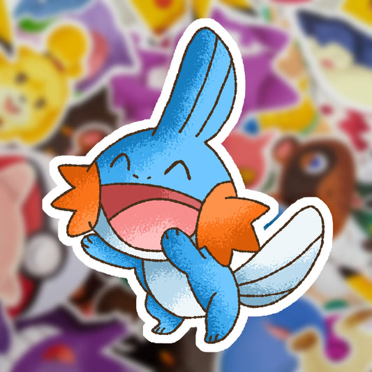 Mudkip Fish Vinyl Sticker