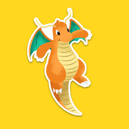 Friendly Dragonite Vinyl Sticker