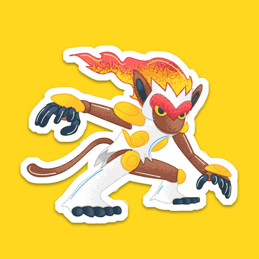 Infernape Monkey Vinyl Sticker