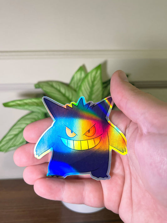 Holographic Gengar Vinyl Sticker