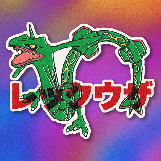 Rayquaza Japanese Vinyl Sticker