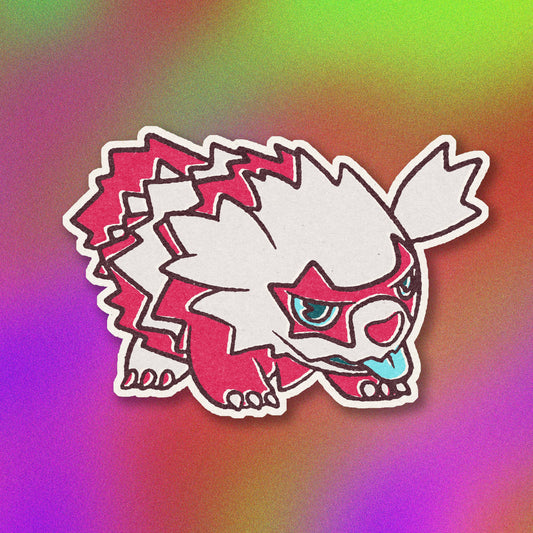 Shiny Zigzagoon Vinyl Sticker