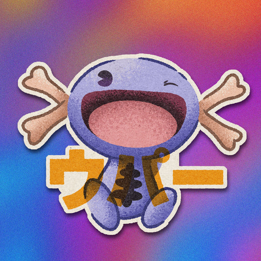 Shiny Paldean Wooper Vinyl Sticker