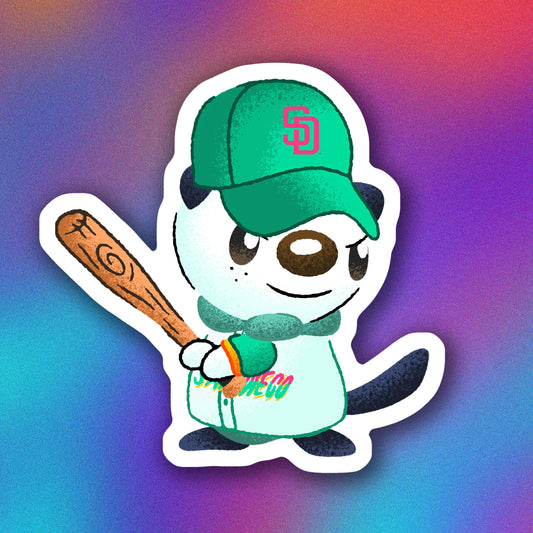 Oshawott Padres City Connect Vinyl Sticker